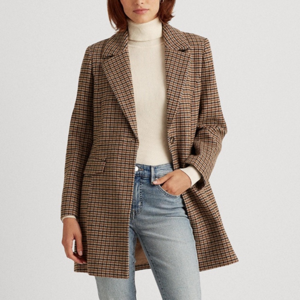Ralph Lauren Houndstooth wool coat